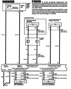 Acura RL - wiring diagram - air bags (part 1)