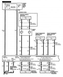 Acura RL - wiring diagram - air bags (part 1)