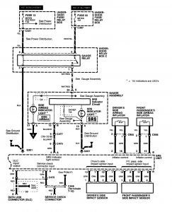 Acura RL - wiring diagram - air bags (part 2)