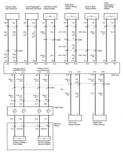 Acura RL - wiring diagram - air bags (part 2)