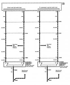 Acura RL - wiring diagram - air bags (part 3)