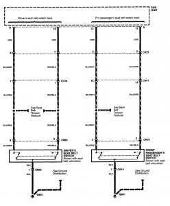 Acura RL - wiring diagram - air bags (part 3)
