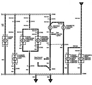 Acura RL - wiring diagram - ashtray lamp (part 2)