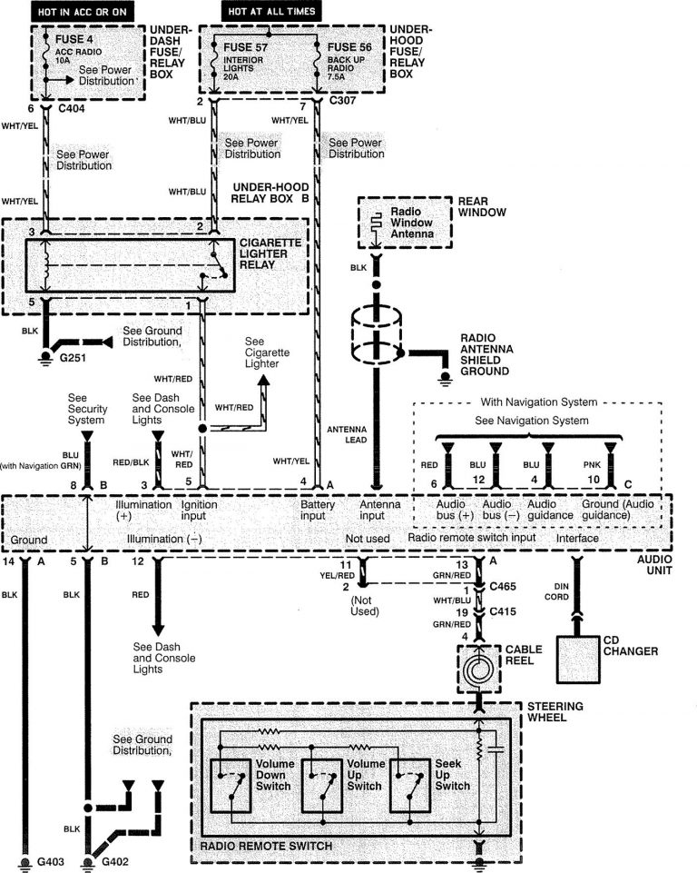 Acura RL (1996 - 1997) - wiring diagrams - audio - Carknowledge.info