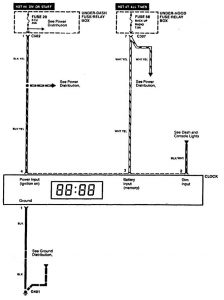 Acura RL - wiring diagram - clock