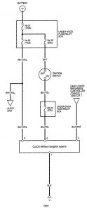 Acura RL - wiring diagram - clock