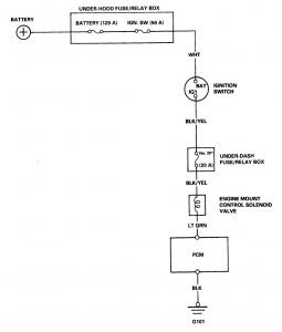 Acura RL - wiring diagram - engine mount control