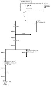 Acura RL - wiring diagram - engine mount control