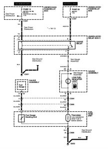 Acura RL - wiring diagram - fuel warning
