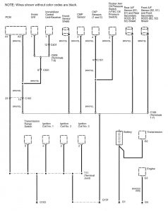 Acura RL - wiring diagram - ground distribution (part 1)