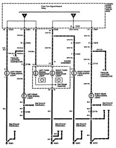 Acura RL - wiring diagram - hazard lamp (part 2)