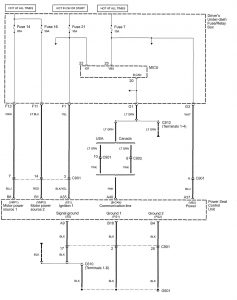 Acura RL - wiring diagram - head restraint (part 1)