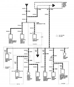 Acura RL - wiring diagram - headlamp switch (part 3)