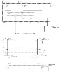 Acura RL - wiring diagram - headlamps (part 1)
