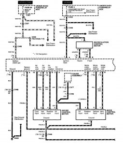 Acura RL - wiring diagram - HVAC controls (part 1)