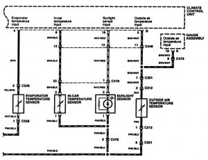 Acura RL - wiring diagram - HVAC controls (part 2)