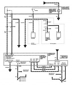 Acura RL - wiring diagram - instrument panel lamp (part 5)
