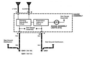 Acura RL - wiring diagram - instrument panel lamp
