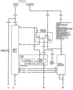 Acura RL - wiring diagram - instrument panel lamps