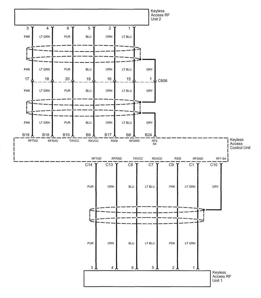 Acura RL (2005 2006) wiring diagrams intelligent key system
