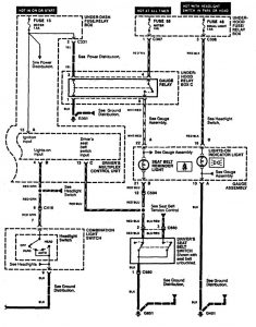 Acura RL - wiring diagram - lamp out warning (part 2)