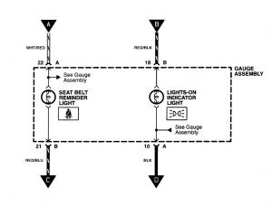 Acura RL - wiring diagram - lamp out warning