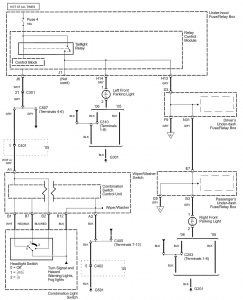 Acura RL - wiring diagram - license plate lamp (part 1)