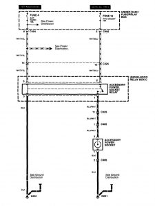 Acura RL - wiring diagram - power/auxiliary outlet