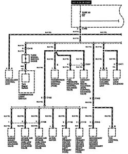 Acura RL - wiring diagram - power distribution (part 9)
