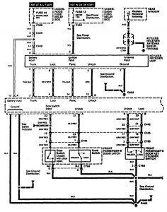 Acura RL - wiring diagram - power locks (part 1)