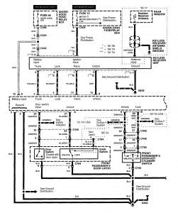 Acura RL - wiring diagram - power locks (part 1)