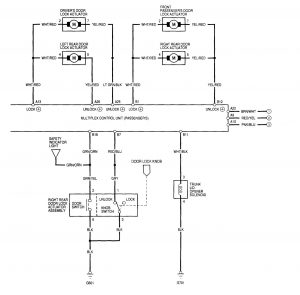 Acura RL - wiring diagram - power locks (part 2)