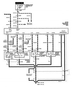 Acura RL - wiring diagram - power locks (part 4)