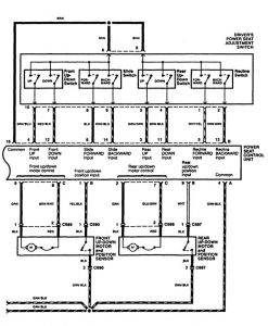 Acura RL - wiring diagram - power seats (part 4)