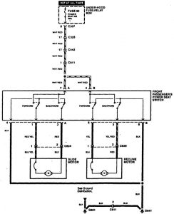 Acura RL - wiring diagram - power seats