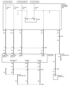 Acura RL - wiring diagram - power seats (part 1)