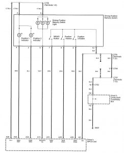 Acura RL - wiring diagram - power seats (part 2)