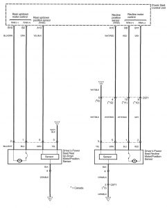 Acura RL - wiring diagram - power seats (part 4)