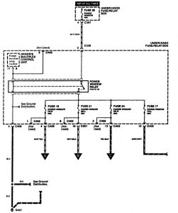 Acura RL - wiring diagram - power windows (part 1)