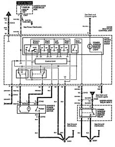 Acura RL - wiring diagram - power windows (part 2)