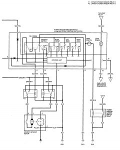 Acura RL - wiring diagram - power windows (part 2)