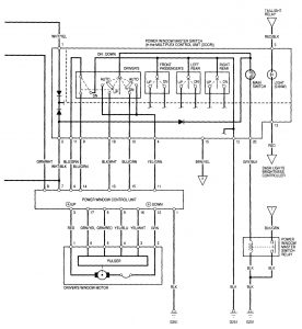 Acura RL - wiring diagram - power windows (part 2)