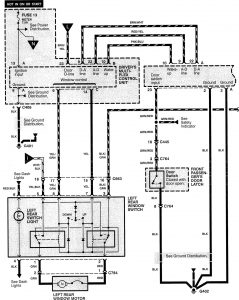 Acura RL - wiring diagram - power windows (part 3)