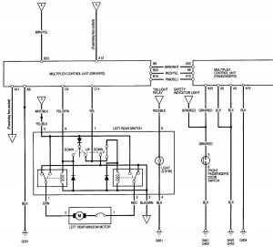 Acura RL - wiring diagram - power windows (part 3)