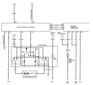 Acura RL - wiring diagram - power windows (part 3)