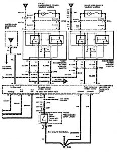 Acura RL - wiring diagram - power windows (part 4)