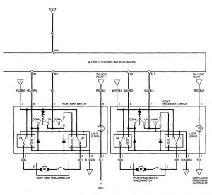 Acura RL - wiring diagram - power windows (part 4)