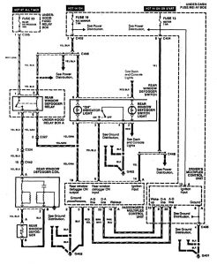Acura RL - wiring diagram - rear window defogger