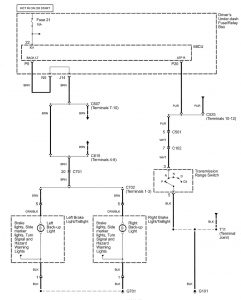 Acura RL - wiring diagram - reverse lamp