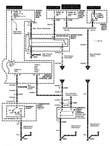 Acura RL - wiring diagram - seat belt -warning (part 2)